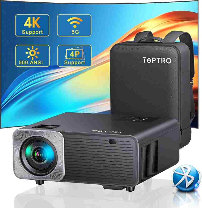 ویدیو پروژکتور سینمای خانگی تاپترو مدل TR22 | TOPTRO Wi-Fi Bluetooth Projector TR22, Full HD Home Cinema