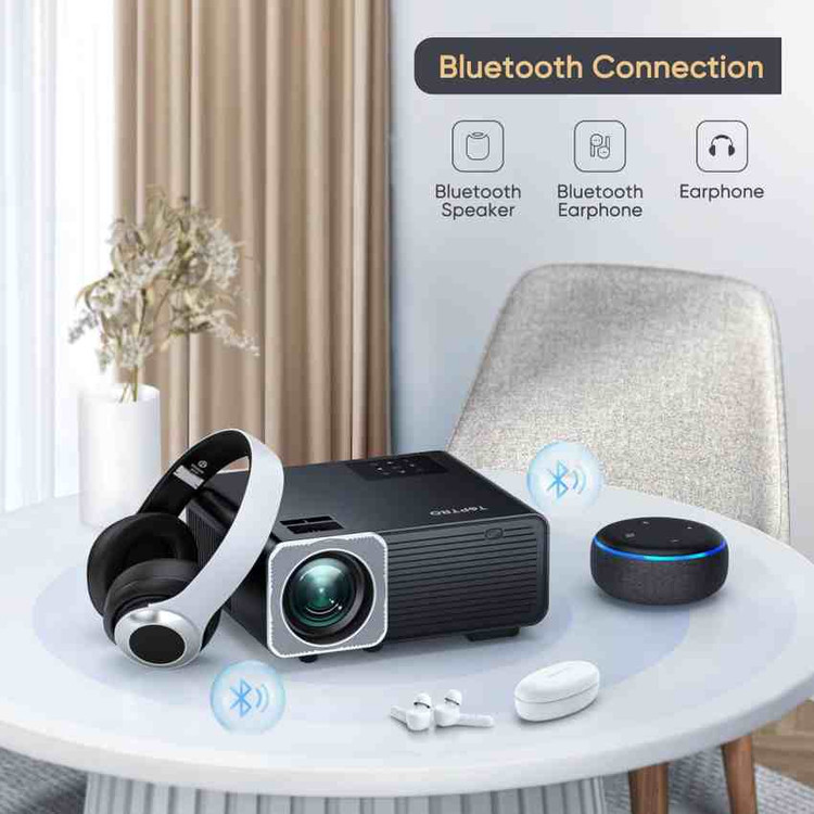 ویدیو پروژکتور سینمای خانگی تاپترو مدل TR22 | TOPTRO Wi-Fi Bluetooth Projector TR22, Full HD Home Cinema