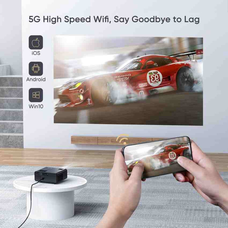 ویدیو پروژکتور سینمای خانگی تاپترو مدل TR22 | TOPTRO Wi-Fi Bluetooth Projector TR22, Full HD Home Cinema