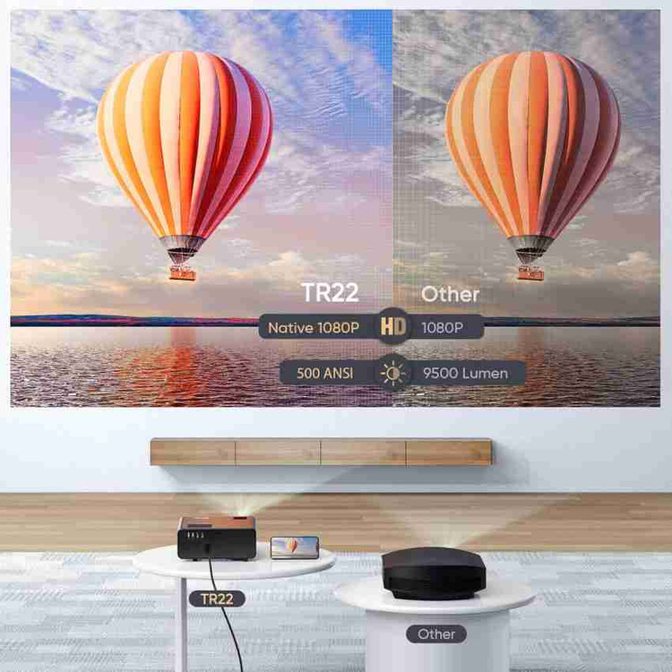 ویدیو پروژکتور سینمای خانگی تاپترو مدل TR22 | TOPTRO Wi-Fi Bluetooth Projector TR22, Full HD Home Cinema